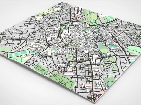 Cityscape Canterbury United Kingdom 3D Model