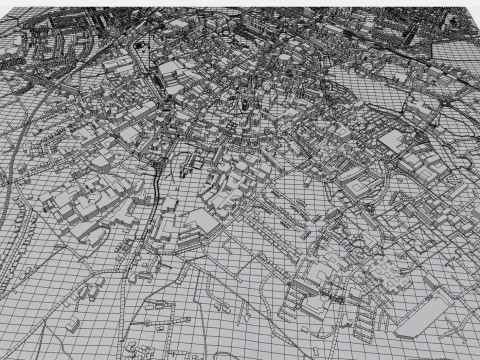 Şehir manzarası Canterbury Birleşik Krallık 3D Model