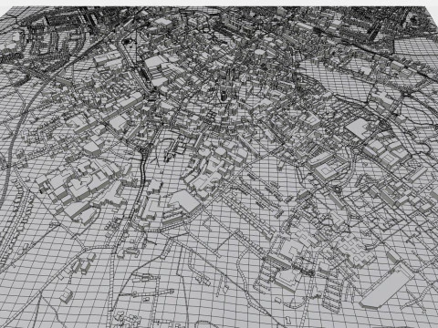 Cityscape Canterbury United Kingdom 3D Model