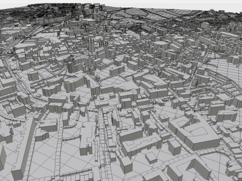 Şehir manzarası Canterbury Birleşik Krallık 3D Model