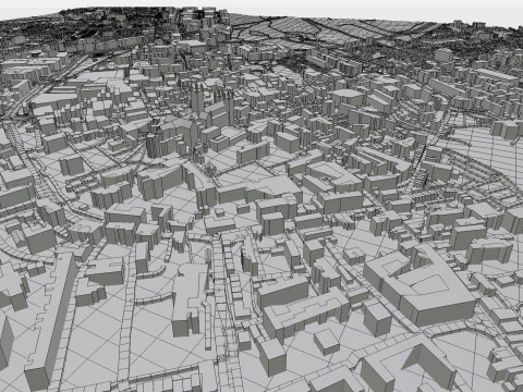 Cityscape Canterbury United Kingdom 3D Model