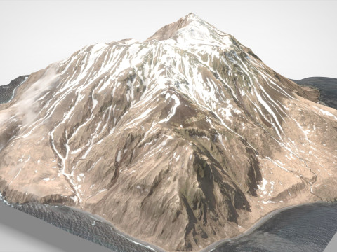 Island Chirinkotan Greater Kuril Islands Modelo 3D