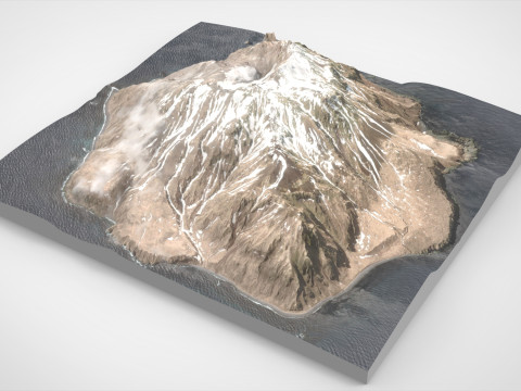 Island Chirinkotan Greater Kuril Islands 3D मॉडल