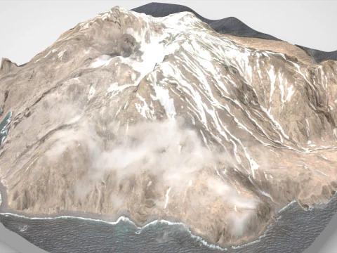 Island Chirinkotan Greater Kuril Islands 3D Model