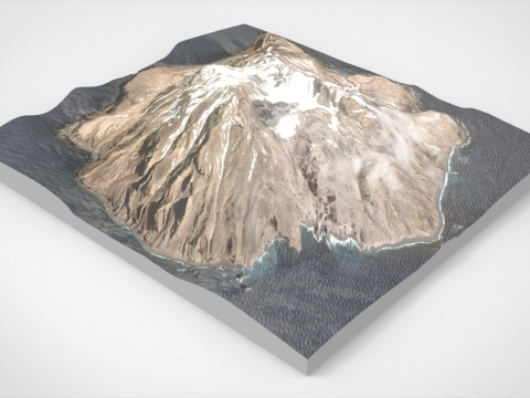 Island Chirinkotan Greater Kuril Islands 3D मॉडल