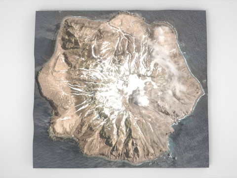 Island Chirinkotan Greater Kuril Islands 3D मॉडल
