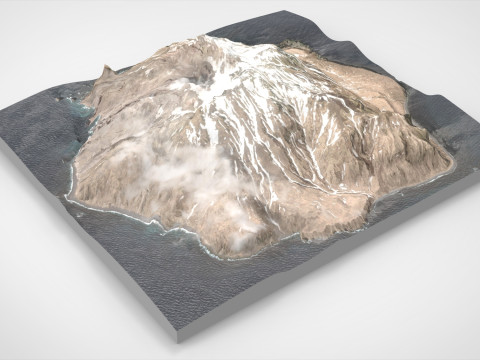 Island Chirinkotan Greater Kuril Islands 3D मॉडल