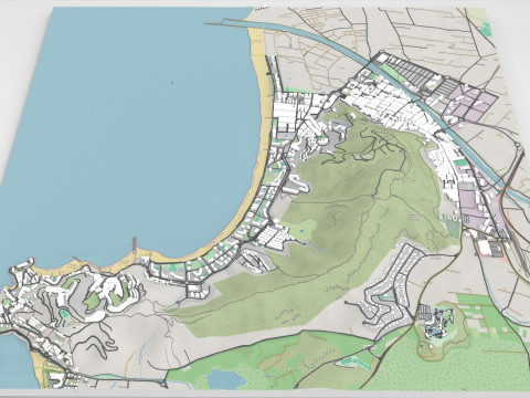 Cityscape Cullera Spain Modèle 3D