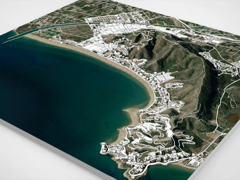 Cityscape Cullera Spain 3D Model