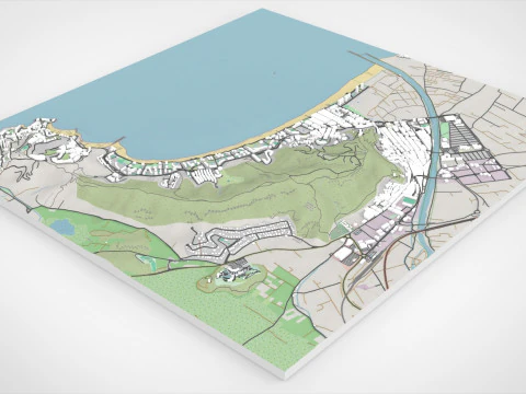 Cityscape Cullera Spain 3D Model