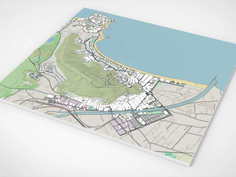 Cityscape Cullera Spain 3D Model