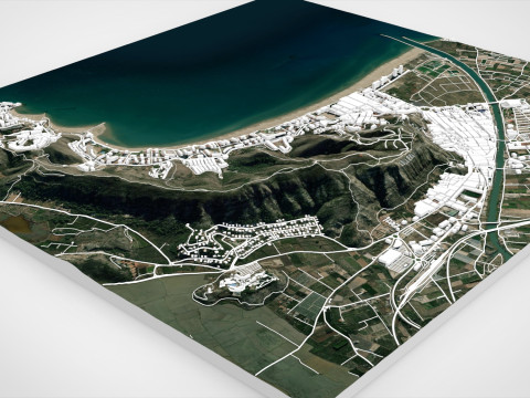 Cityscape Cullera Spain Modèle 3D