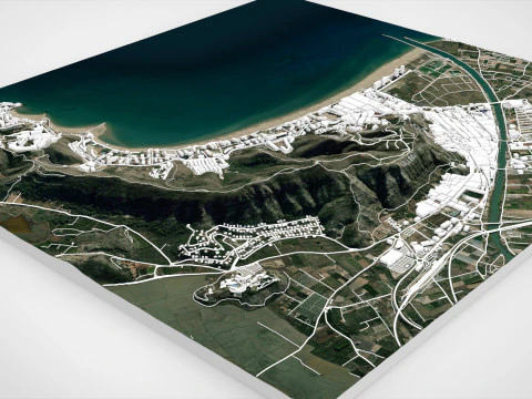 Cityscape Cullera Spain 3D Model