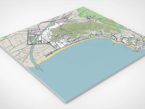 Cityscape Cullera Spain 3D Model