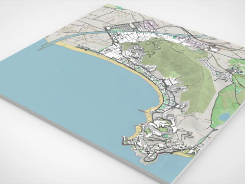 Cityscape Cullera Spain 3D Model