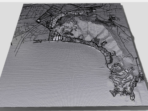 Cityscape Cullera Spain Modèle 3D
