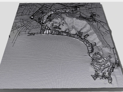 Cityscape Cullera Spain 3D Model