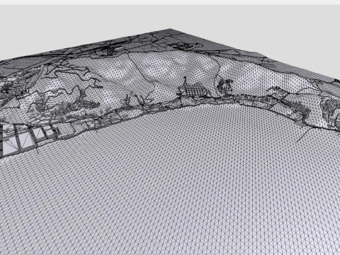 Cityscape Cullera Spain 3D Model