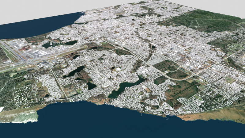 Cityscape Anchorage Alaska United States 3D Model .c4d .max .obj .3ds .fbx .stl .blend