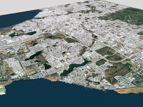 Cityscape Anchorage Alaska United States 3D Model