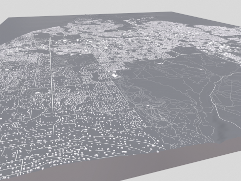 Cityscape Anchorage Alaska United States 3D Model