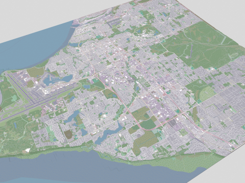Cityscape Anchorage Alaska United States 3D Model