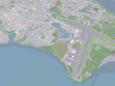Cityscape Anchorage Alaska United States 3D Model