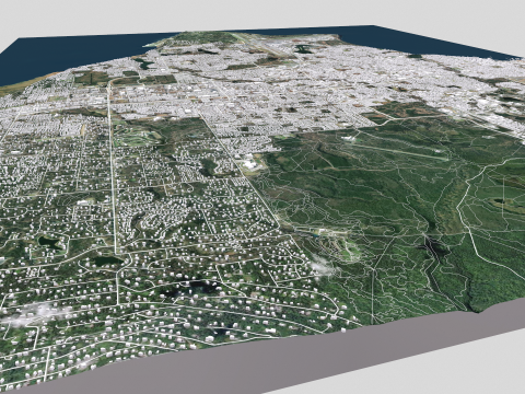 Cityscape Anchorage Alaska United States 3D Model