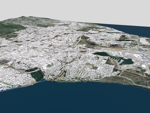 Cityscape Anchorage Alaska United States 3D Model