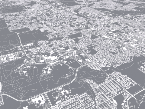 Cityscape Anchorage Alaska United States 3D Model