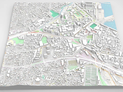 Cityscape Toulon France 3D Model