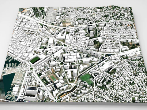 Cityscape Toulon France 3D Model