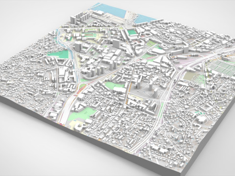 Cityscape Toulon France 3D 模型