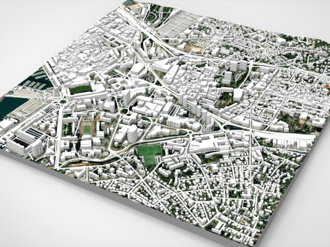 Cityscape Toulon France 3D 模型