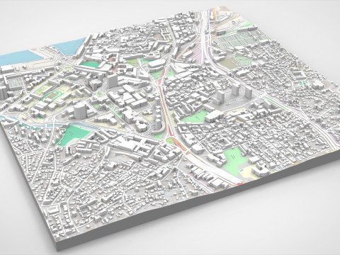 Cityscape Toulon France 3D 模型