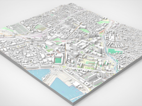 Cityscape Toulon France 3D 模型