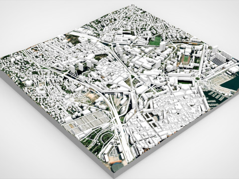 Cityscape Toulon France 3D 模型