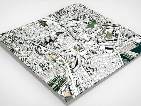Cityscape Toulon France 3D Model