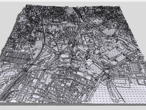 Cityscape Toulon France 3D 模型