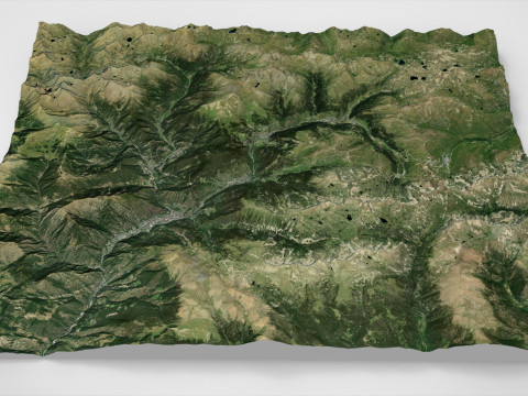 Mountain landscape principality Andorra 3D 模型