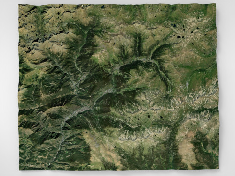 Mountain landscape principality Andorra Modèle 3D