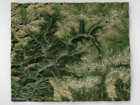 Mountain landscape principality Andorra 3D Model