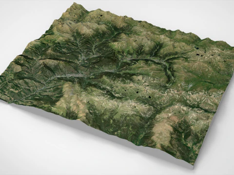 Mountain landscape principality Andorra 3D Model
