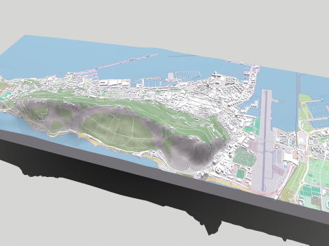 Gibraltar British Overseas Territory Modelo 3D