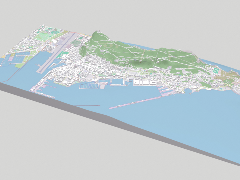Gibraltar British Overseas Territory Modelo 3D