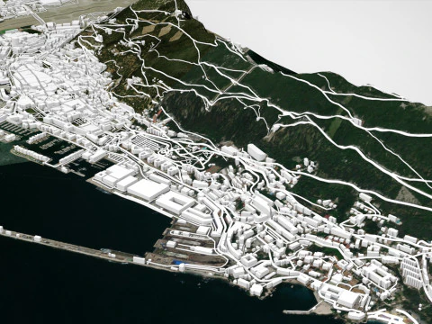 Gibraltar British Overseas Territory 3D Model