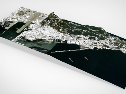 Gibraltar British Overseas Territory Modelo 3D