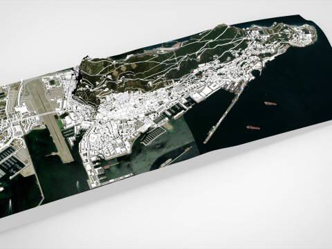 Gibraltar British Overseas Territory Modello 3D