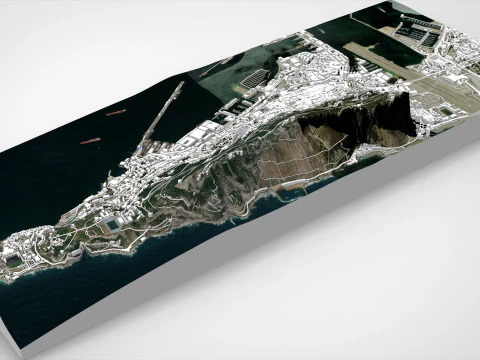 Gibraltar British Overseas Territory 3D Model