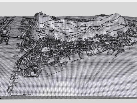Gibraltar British Overseas Territory 3D Model